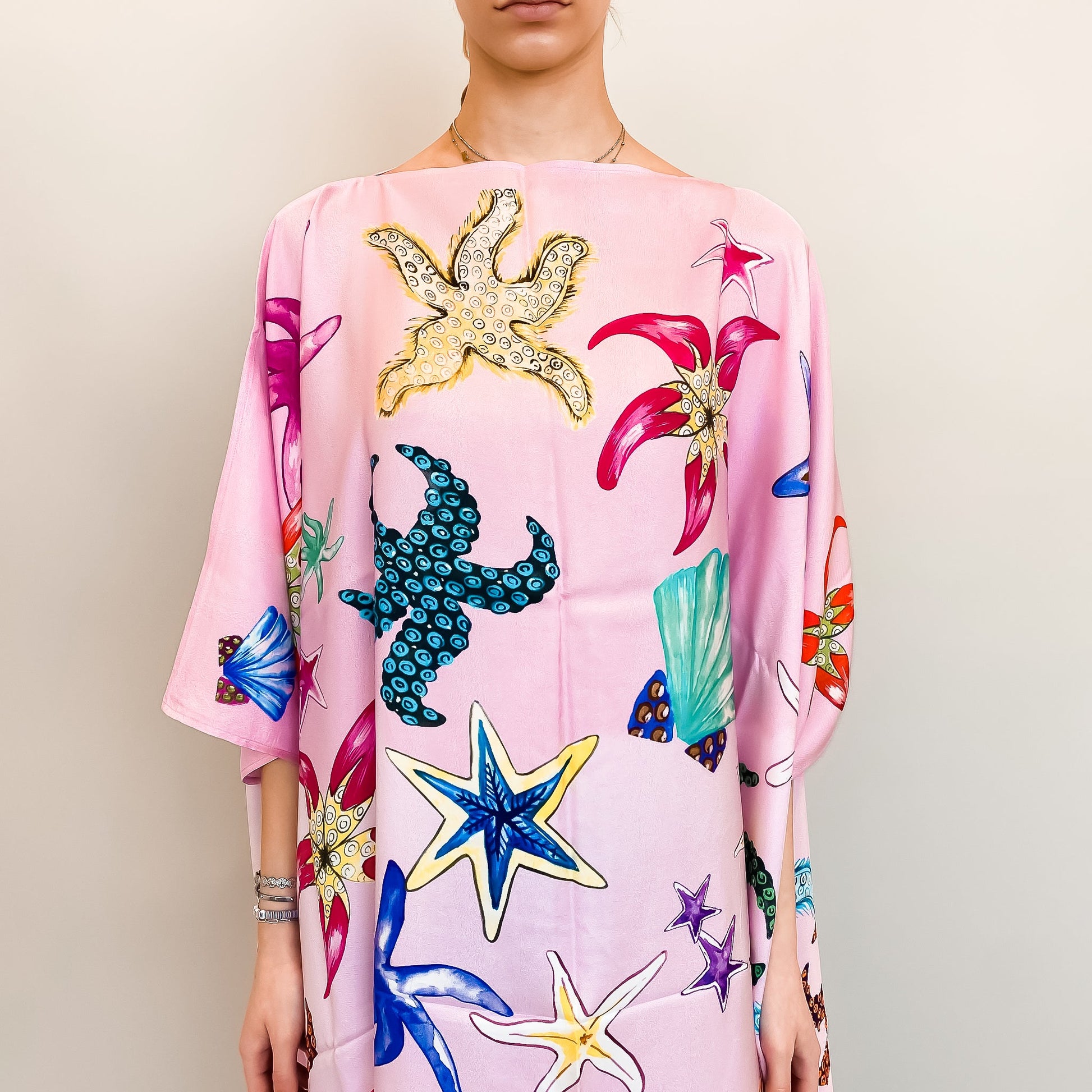 CORAL SILK TUNIC - ROSE
