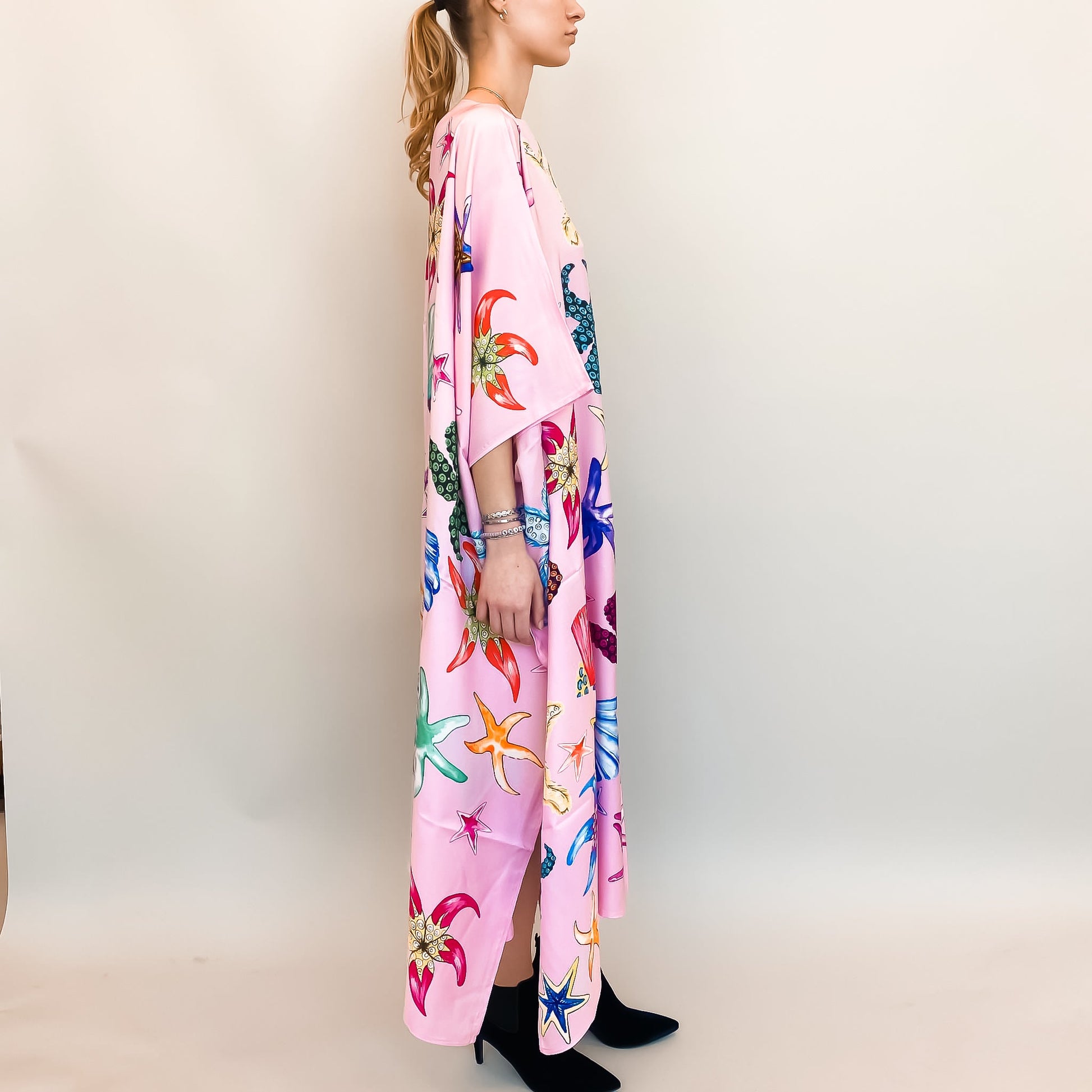 CORAL SILK TUNIC - ROSE