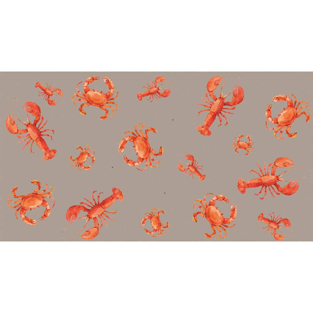 CRAB & LOBSTER CASHMERE SCARF - TAUPE