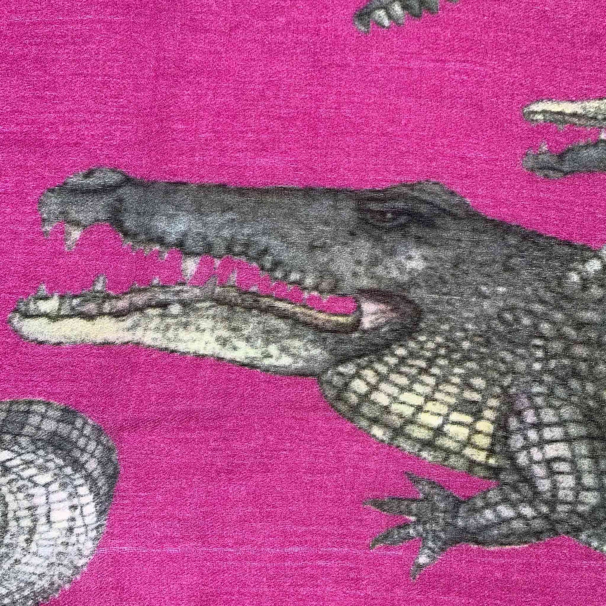 CROCODILE CASHMERE SCARF - PURPLE
