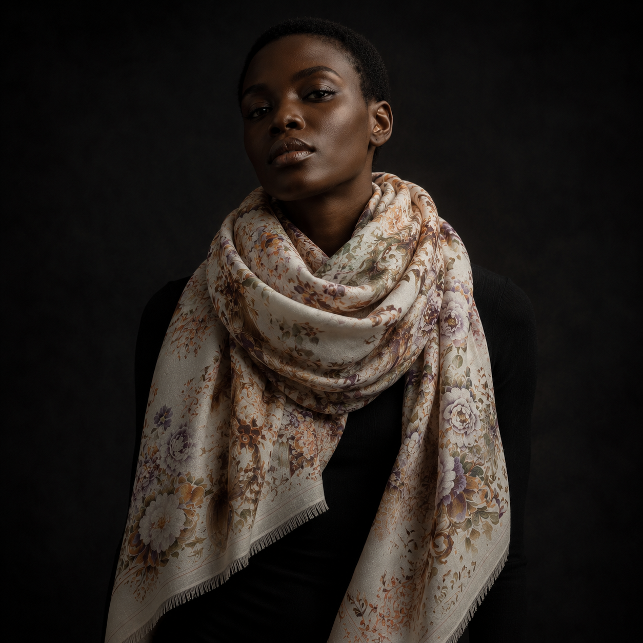 EVE CASHMERE SCARF - TAUPE