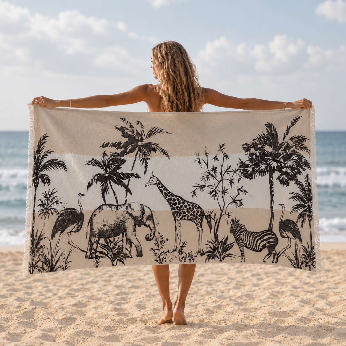 SAFARI FELTED CASHMERE SCARF - SOFT TONES