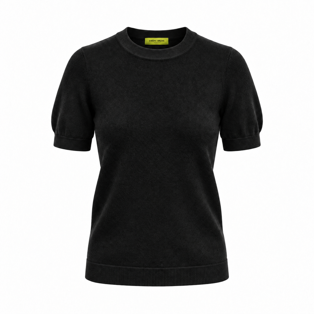 BRUSHED CASHMERE SHIRT - BLACK