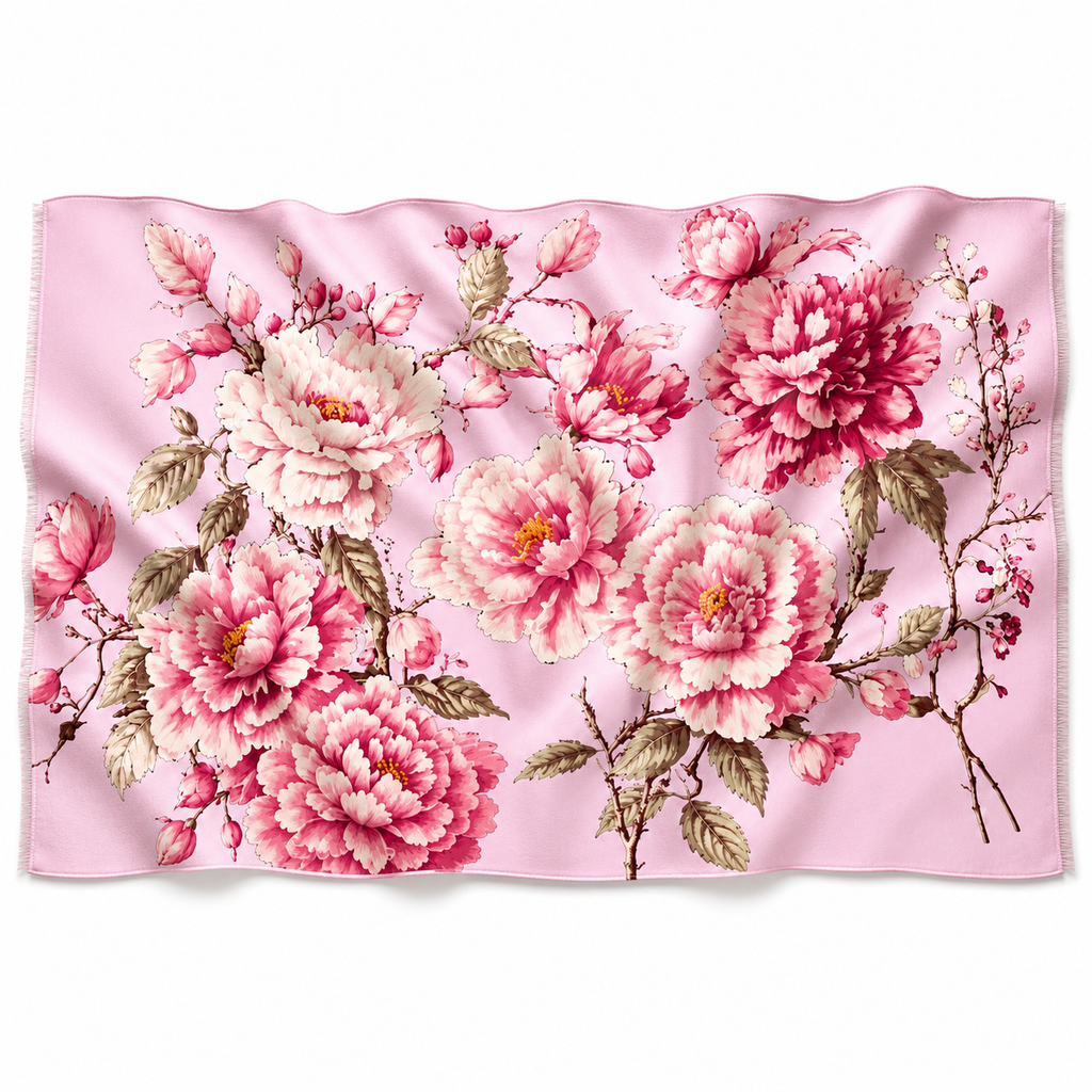 BLUMELLA CASHMERE SCARF - LIGHT ROSE