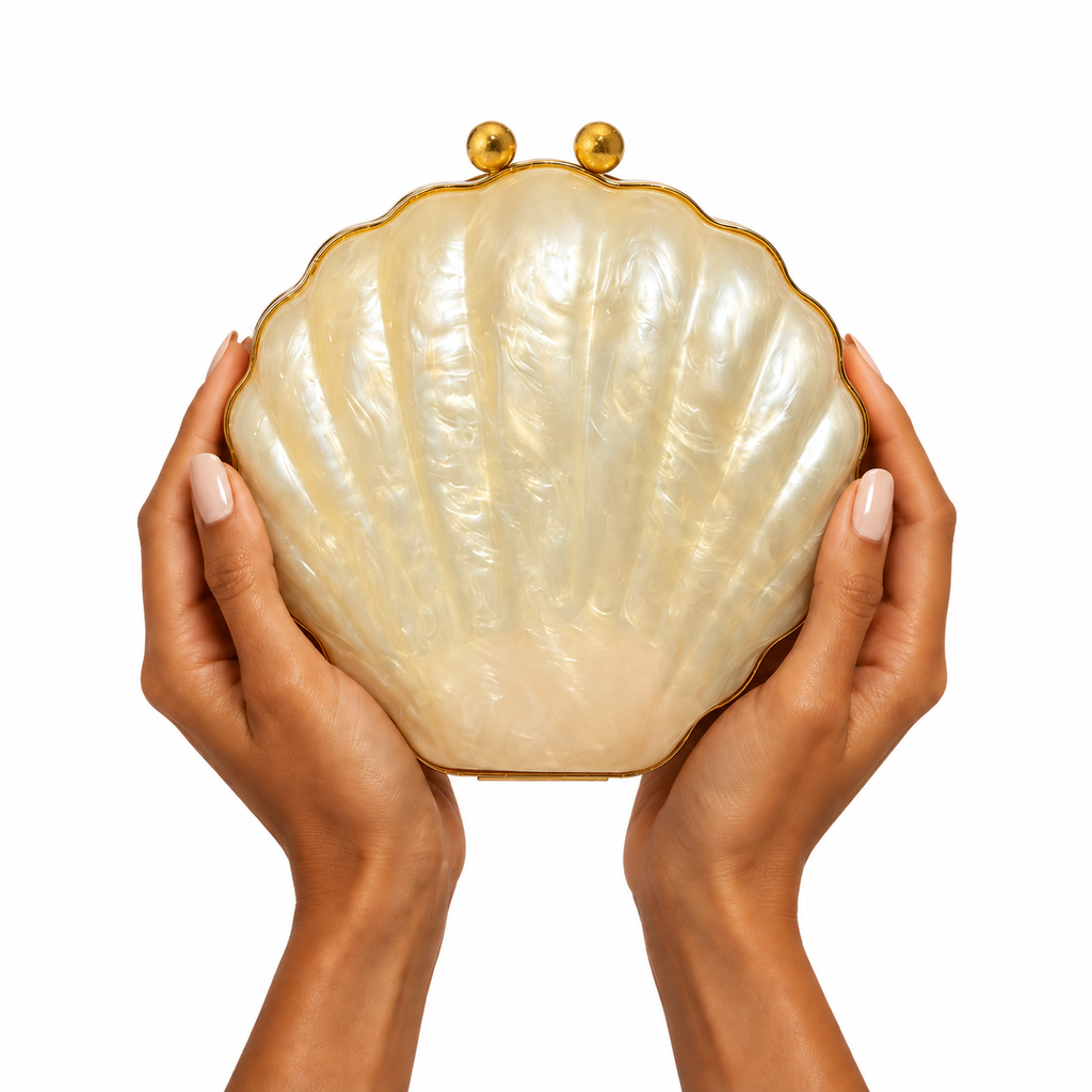 PEARLA CLUTCH - CREAM