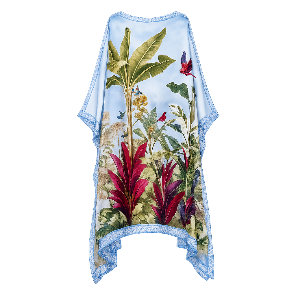 PARADISO SILK TUNIC - LIGHT BLUE