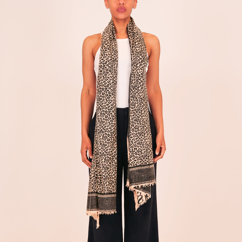 WE LOVE LEO FELTED CASHMERE SCARF