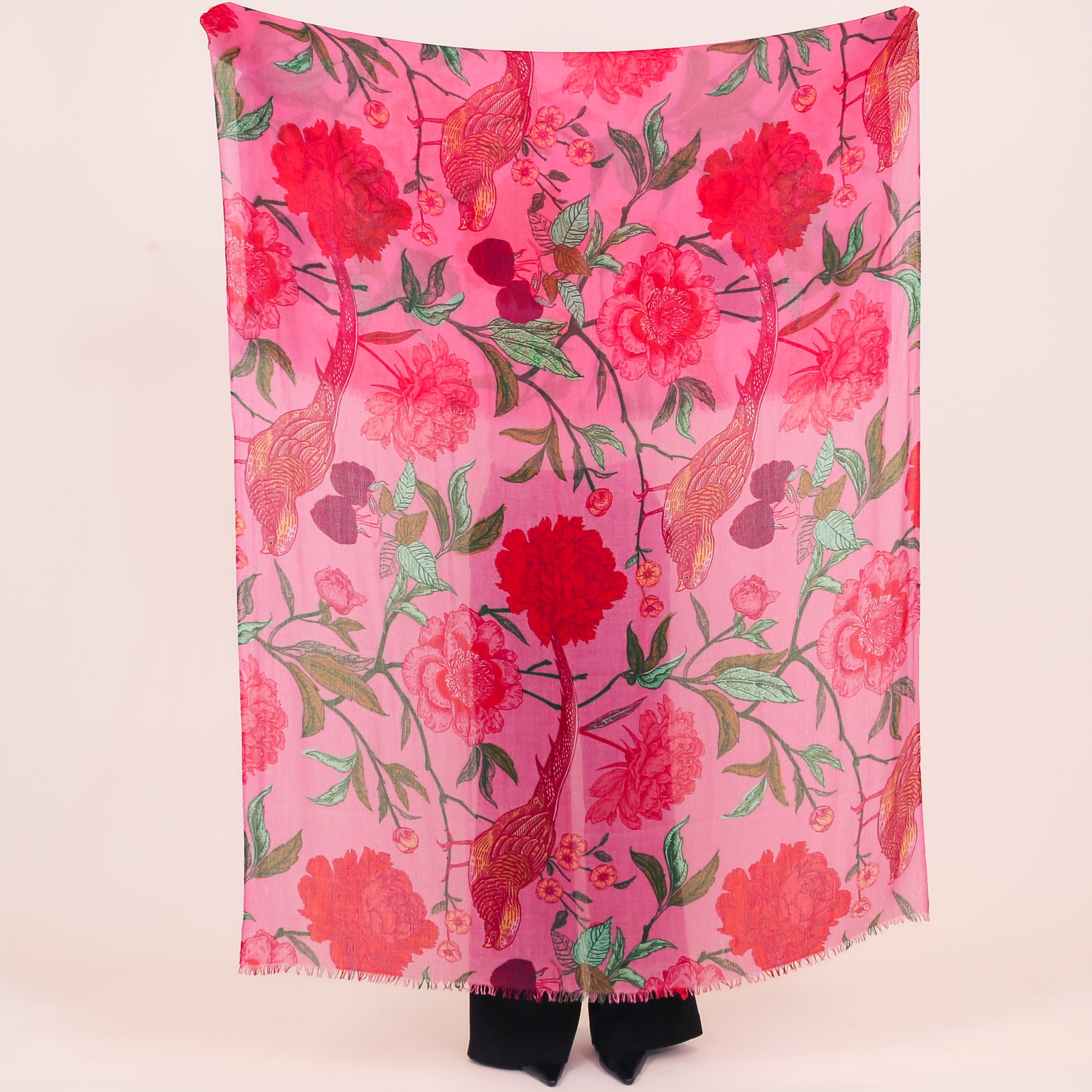 BIRD PARADISE CASHMERE SCARF