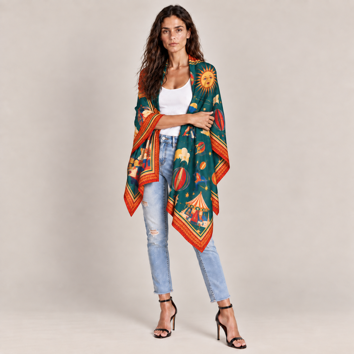 AERIS CASHMERE SCARF - GRASS GREEN