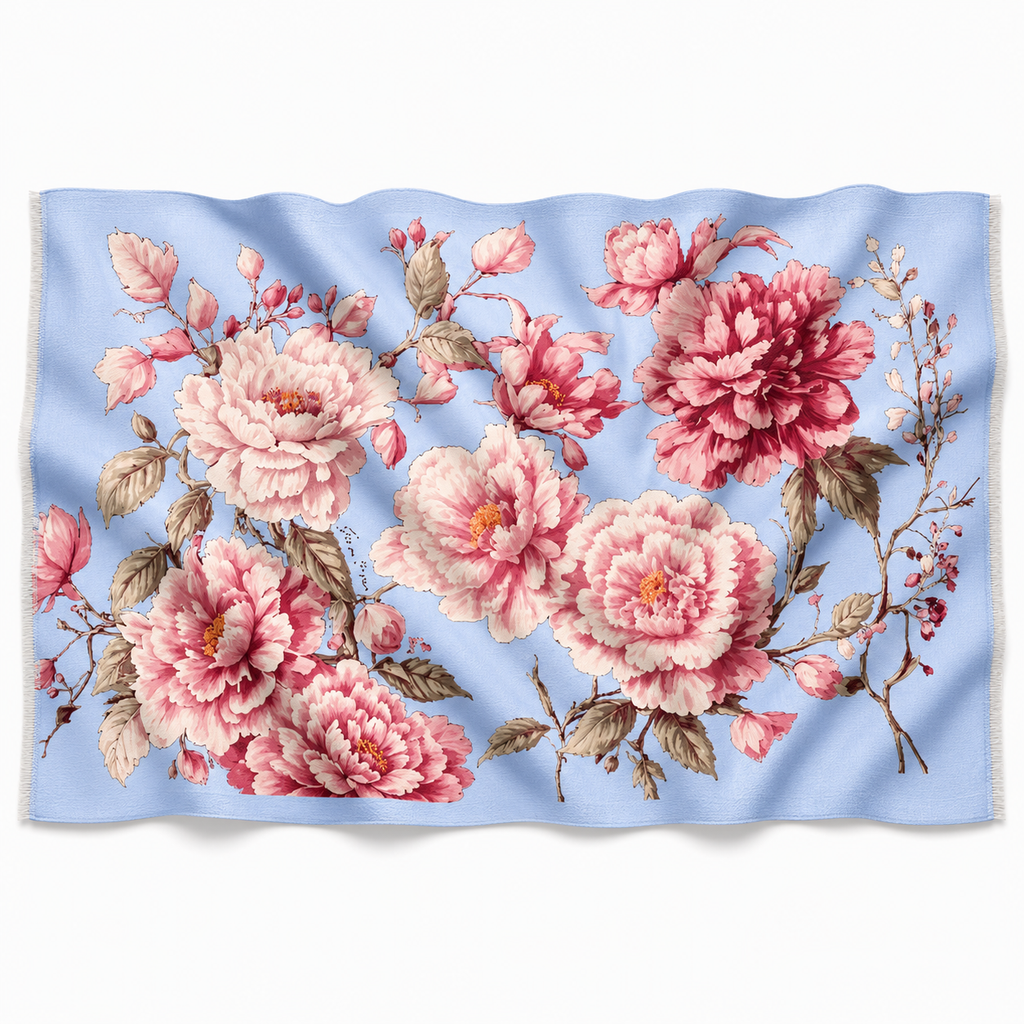 BLUMELLA CASHMERE SCARF - LIGHT BLUE