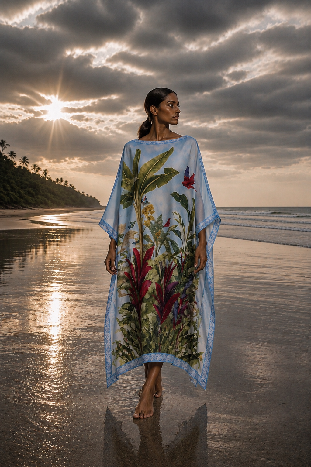 PARADISO SILK TUNIC - LIGHT BLUE