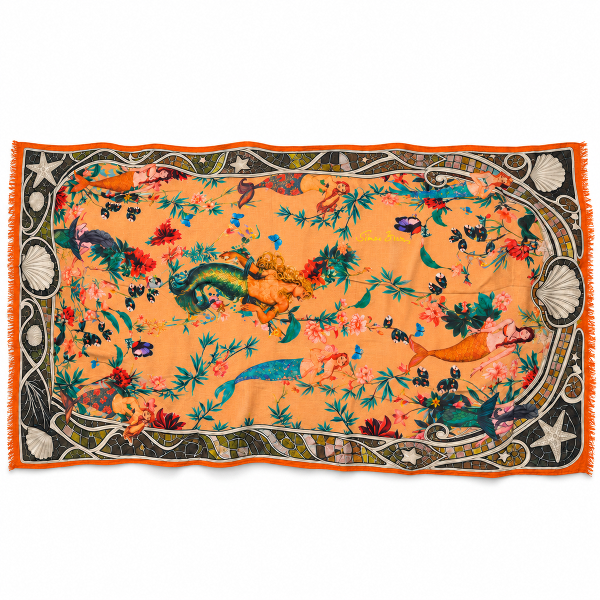 SEREN CASHMERE SCARF - LIGHT SEMOLINA
