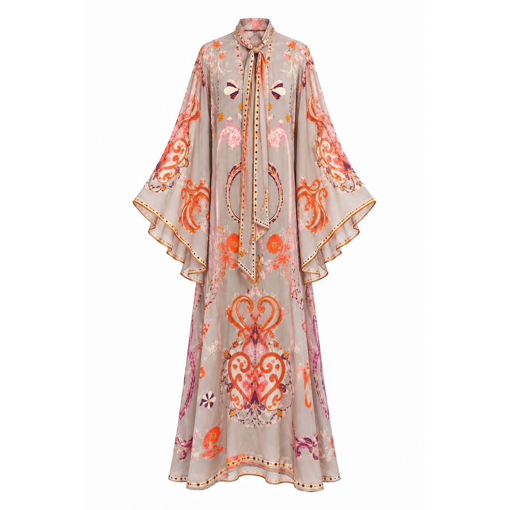 ARABICA PRINCESS DRESS RAMIE - TAUPE