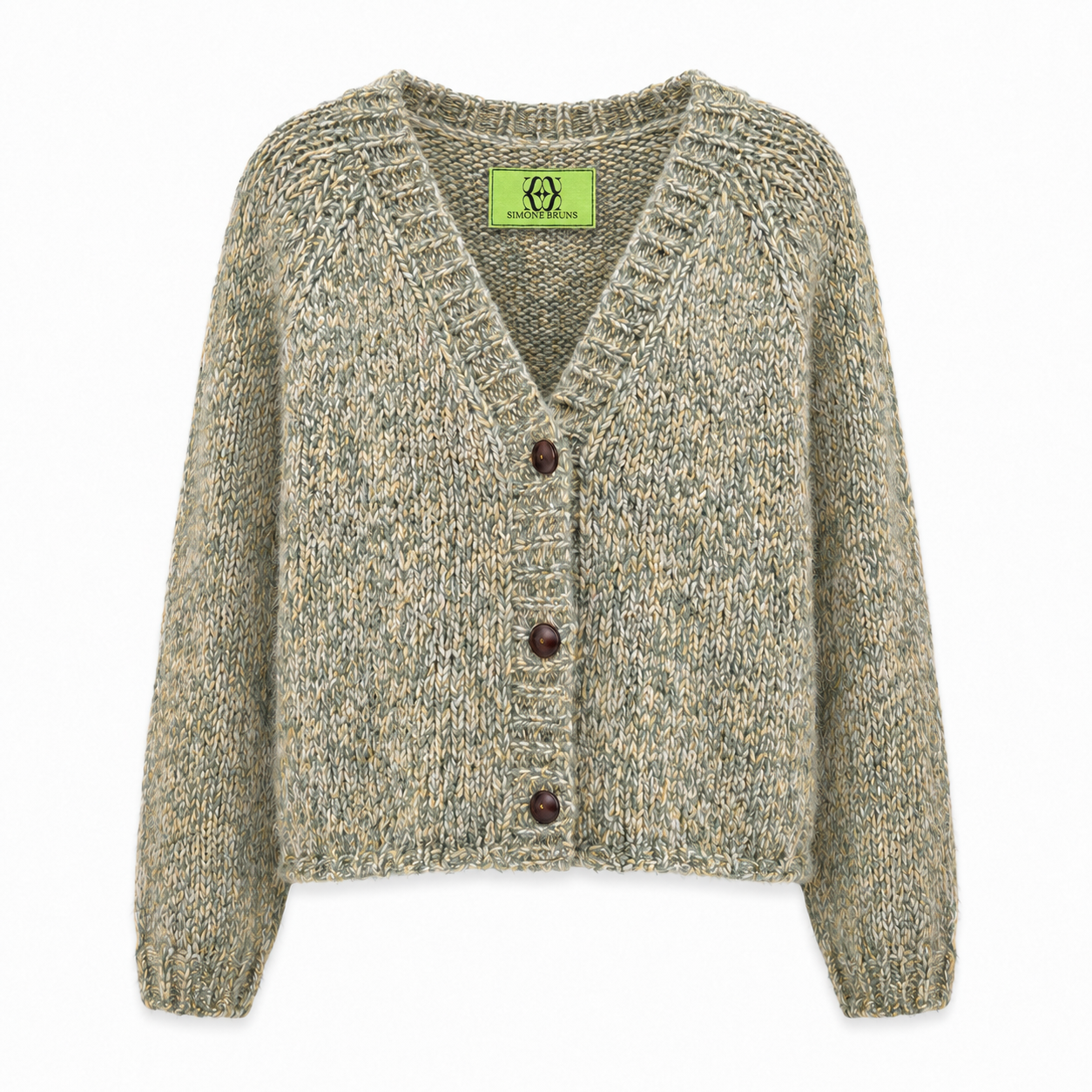 LENA CARDIGAN NIMBUS TWEED - GROVE