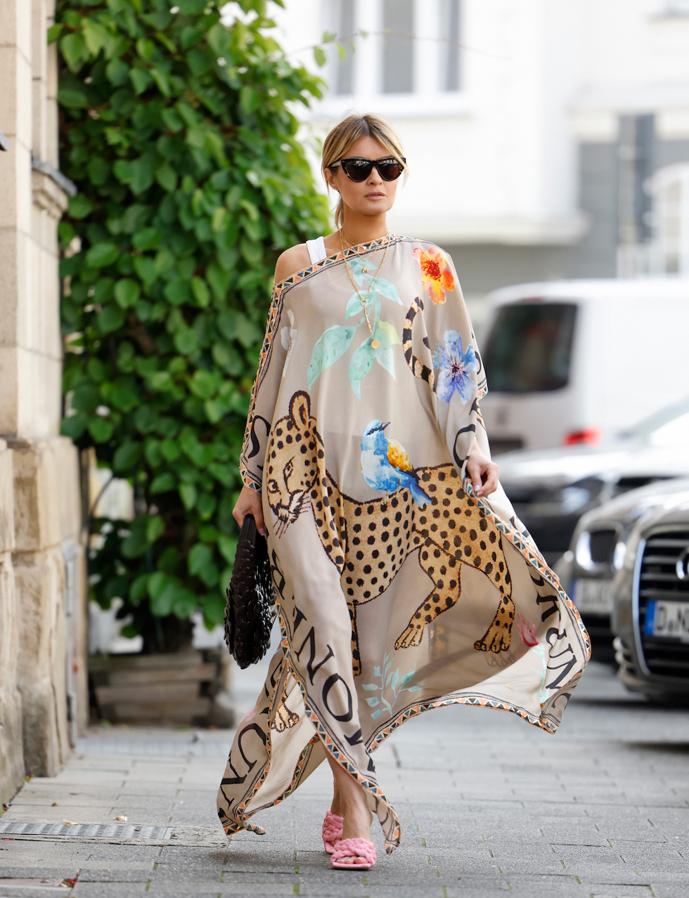 VENICE LEO SILK TUNIC - TAUPE