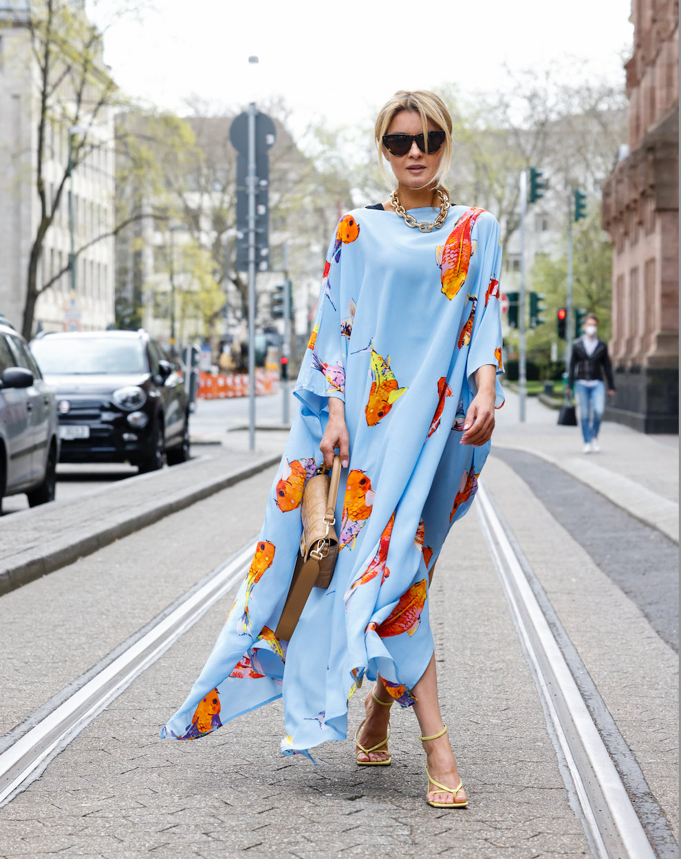 KOI SILK TUNIC - BLUE