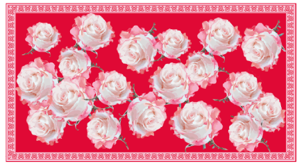 ROSES CASHMERE SCARF - RED