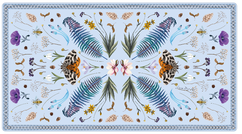 SPRING CASHMERE SCARF - LIGHT BLUE
