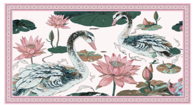 SWAN CASHMERE SCARF - OFF WHITE