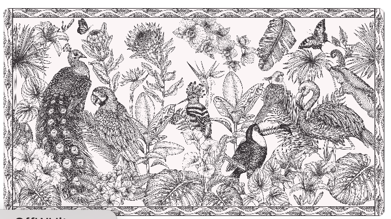 AVIARIUM CASHMERE SCARF - CHALK