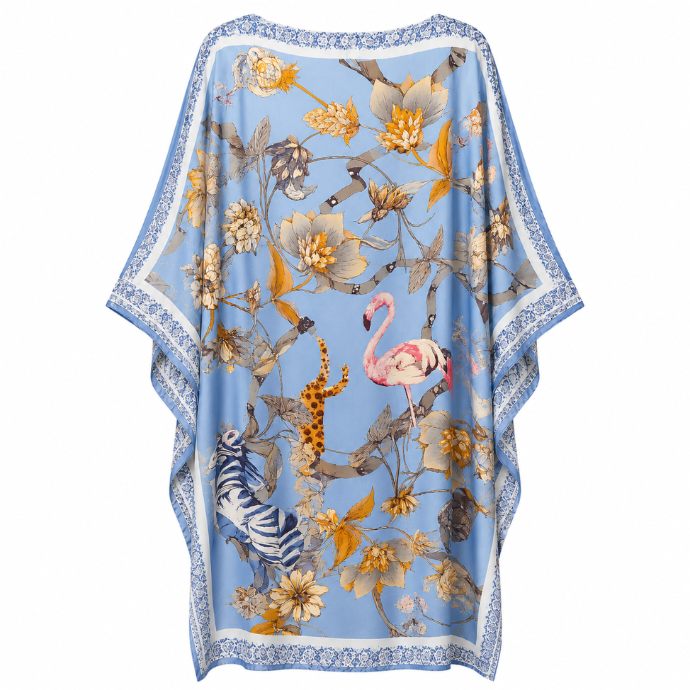 CANOPY SILK TUNIC - BLUE