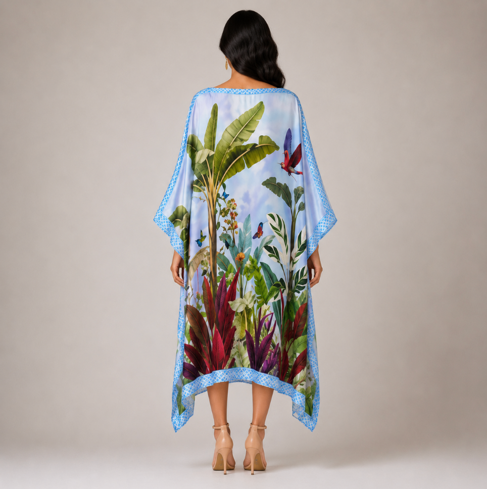 PARADISO SILK TUNIC - LIGHT BLUE