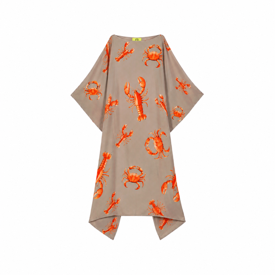 CRAB & LOBSTER SILK TUNIC - TAUPE
