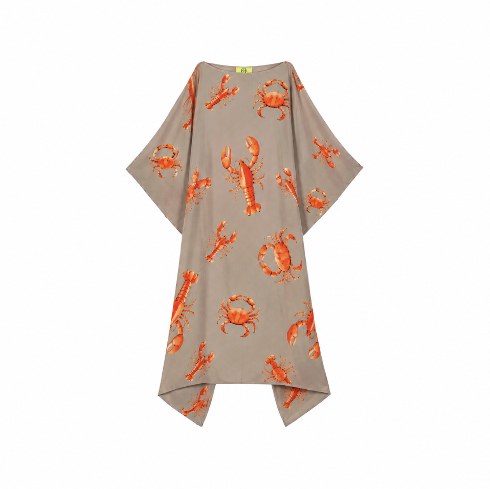 CRAB & LOBSTER SILK TUNIC - TAUPE