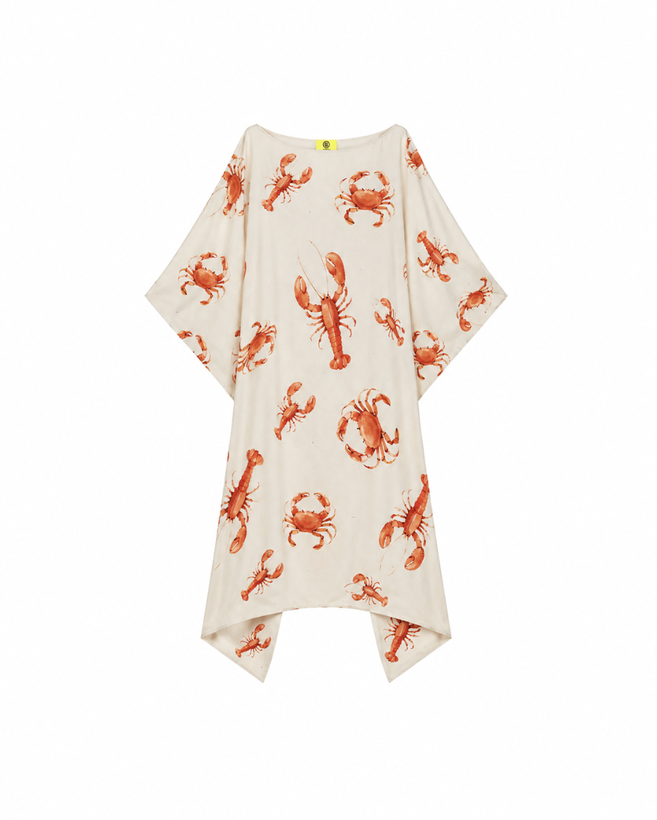 CRAB & LOBSTER SILK TUNIC - OFF-WHITE