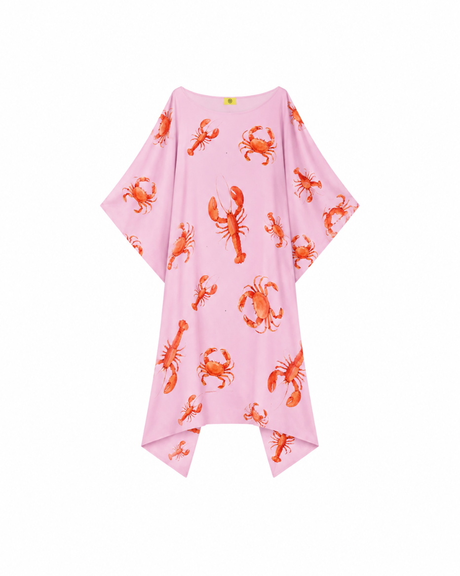 CRAB & LOBSTER SILK TUNIC - PINK
