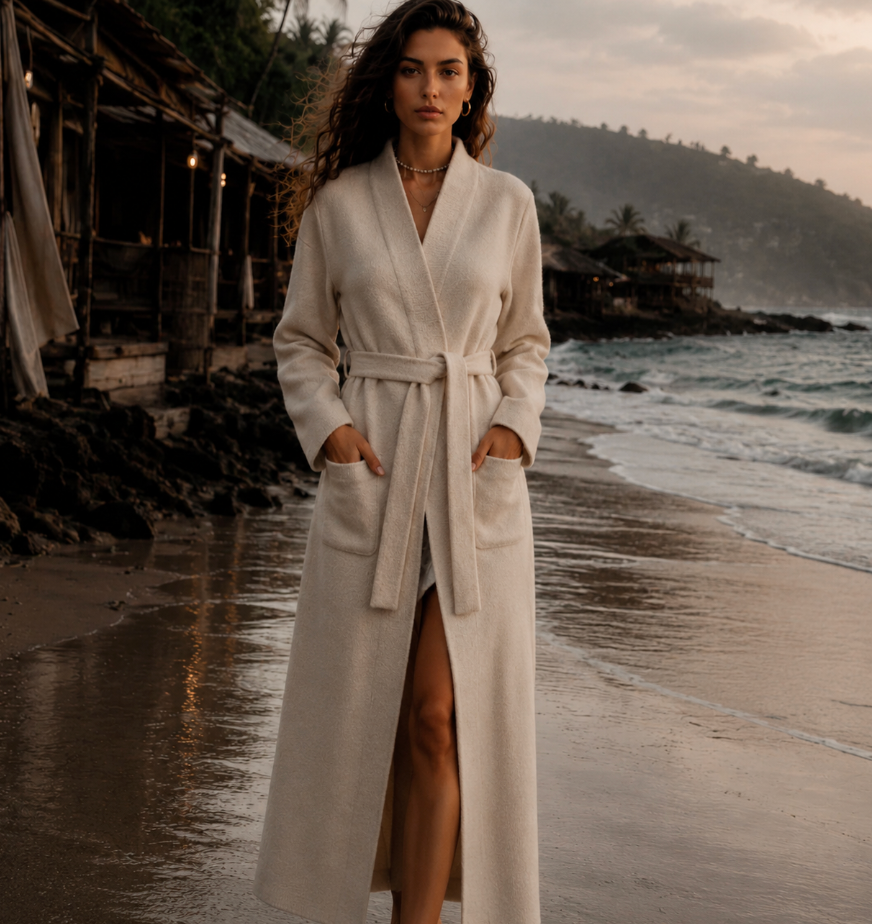 BRUSHED MAISON CARDIGAN - BEIGE