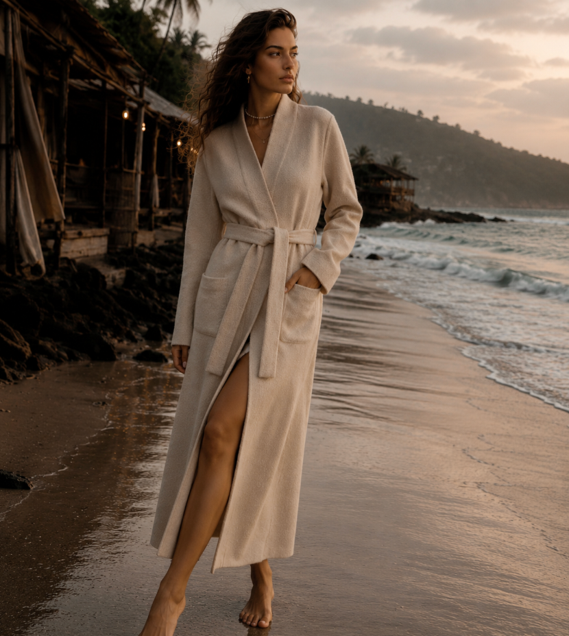 BRUSHED MAISON CARDIGAN - BEIGE