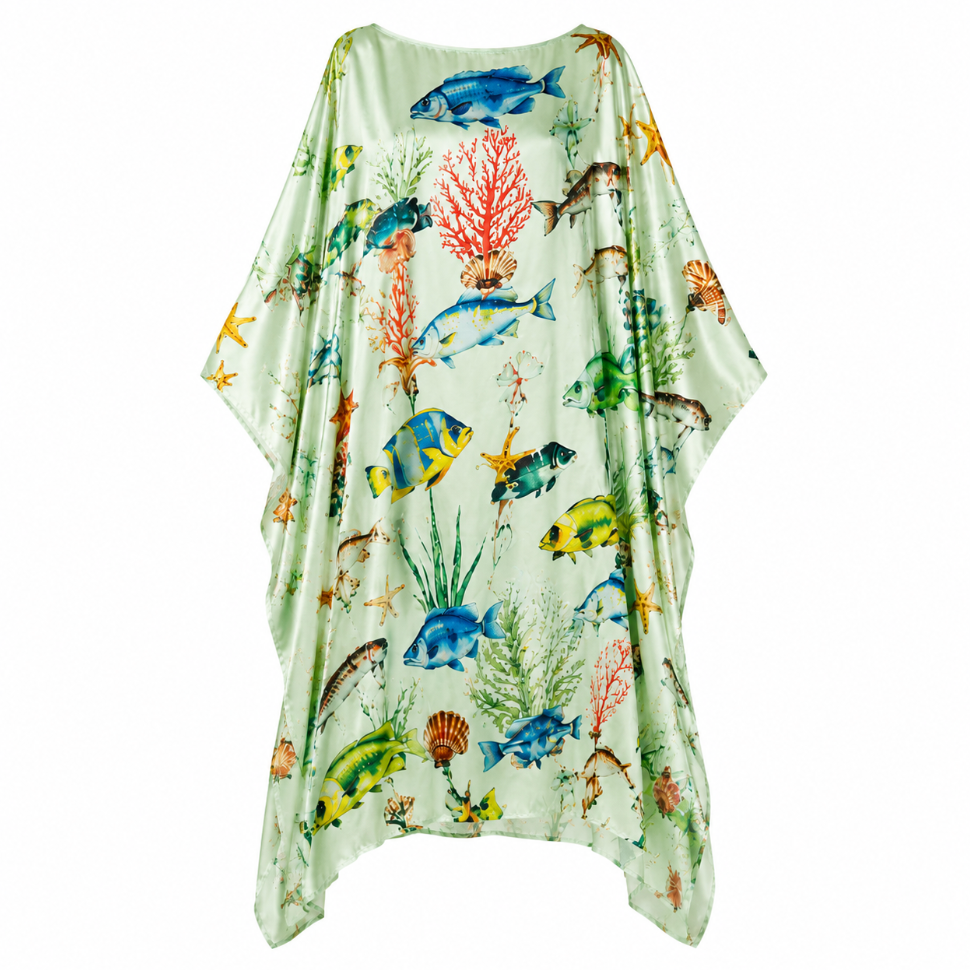 SHOAL SILK TUNIC - GREEN