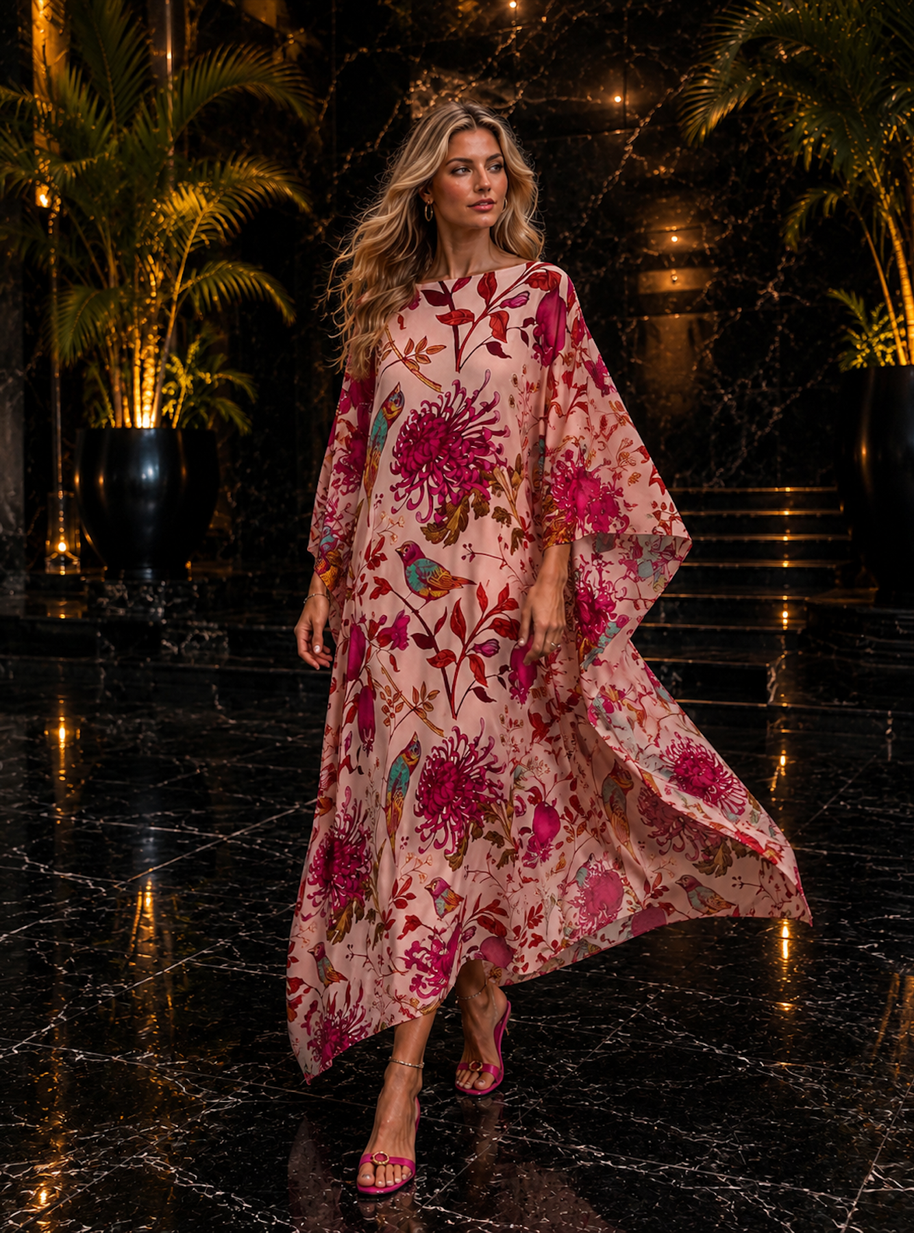EDEN SILK TUNIC - ROSE