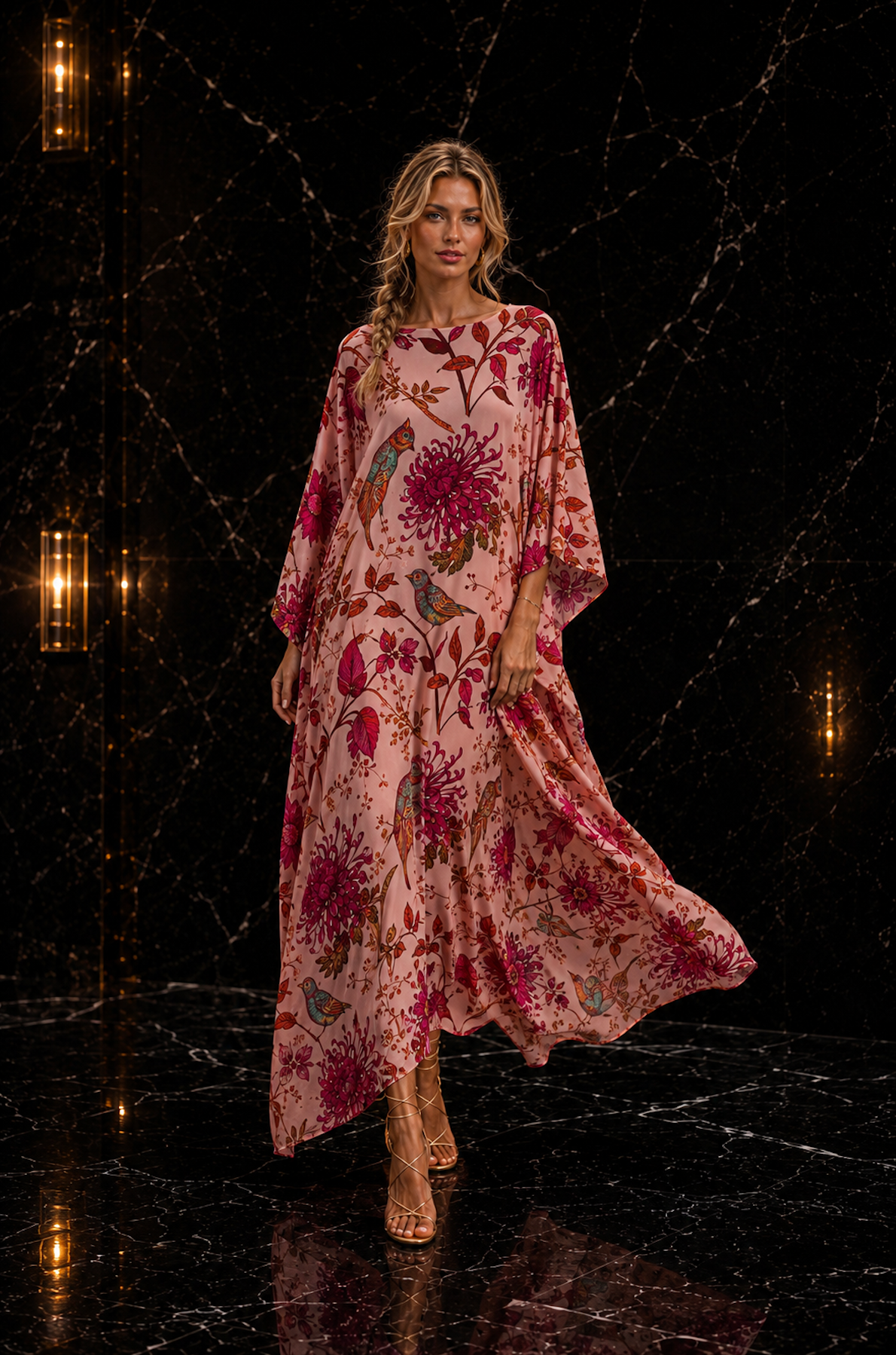 EDEN SILK TUNIC - ROSE
