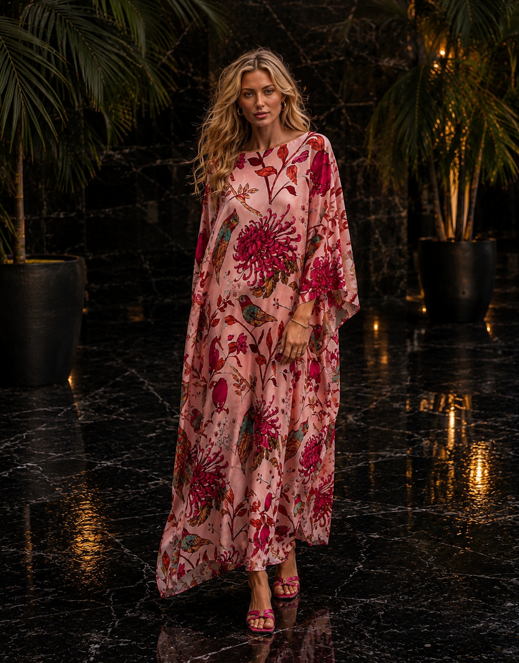 EDEN SILK TUNIC - ROSE