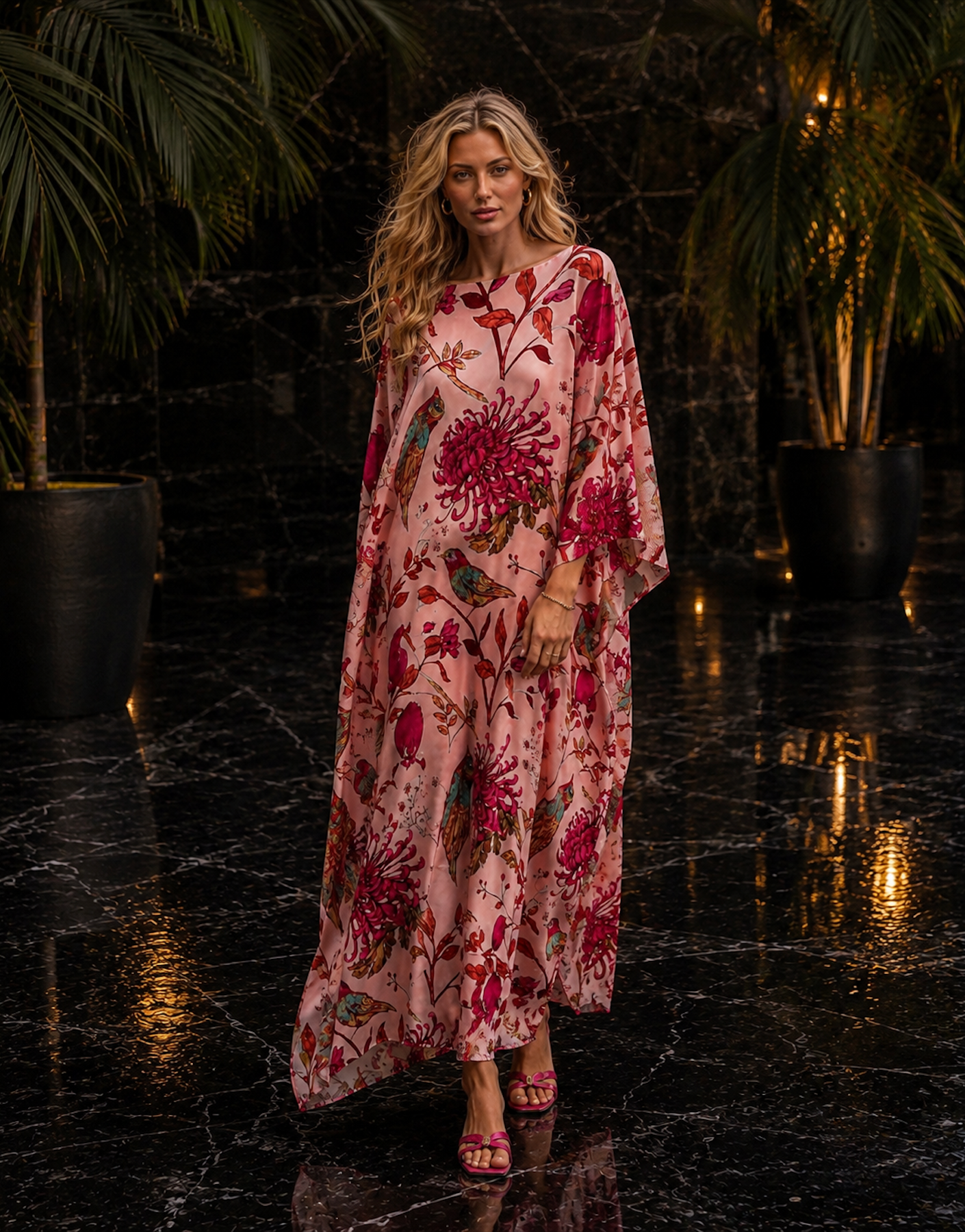 EDEN SILK TUNIC - ROSE