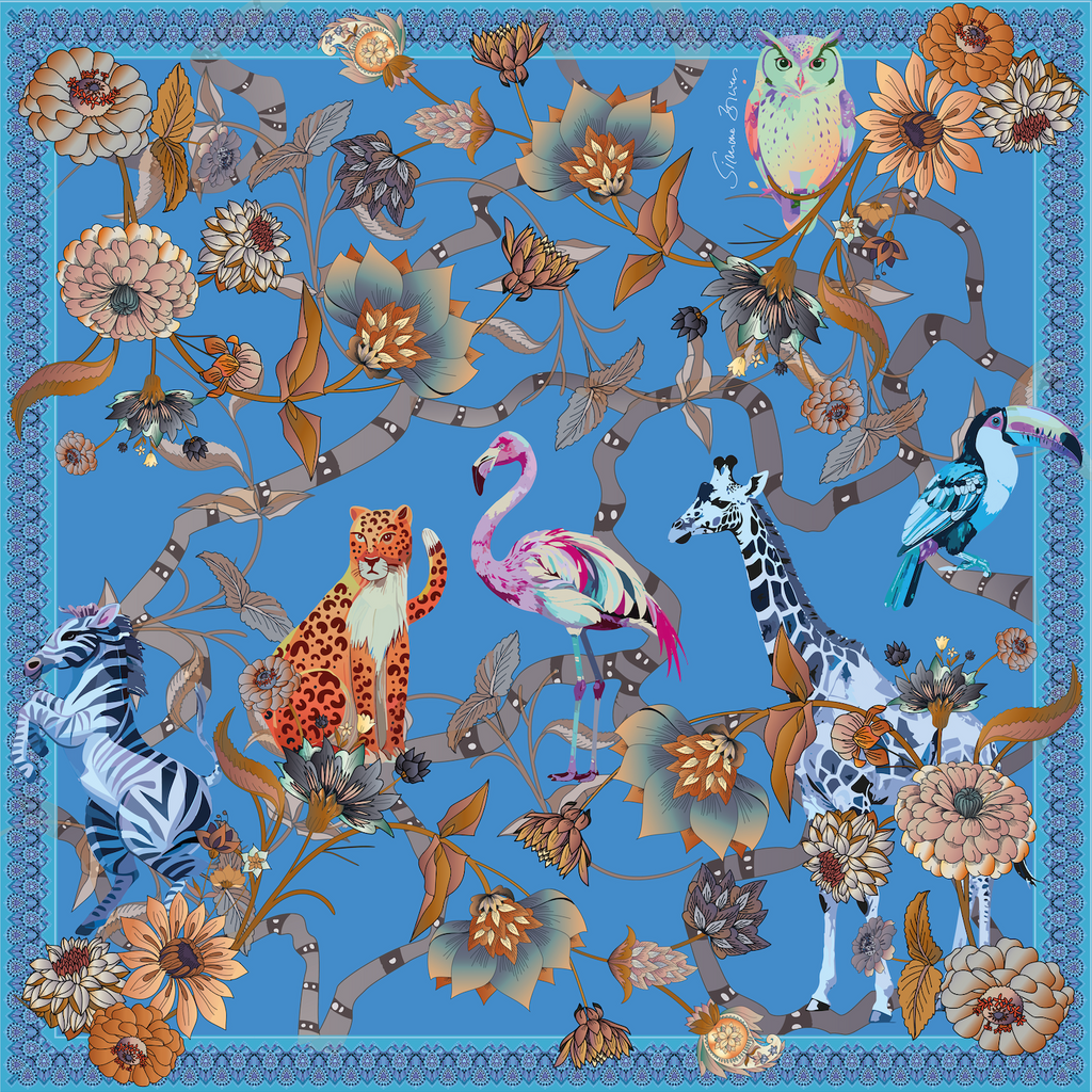 CANOPY SILK TUNIC - BLUE
