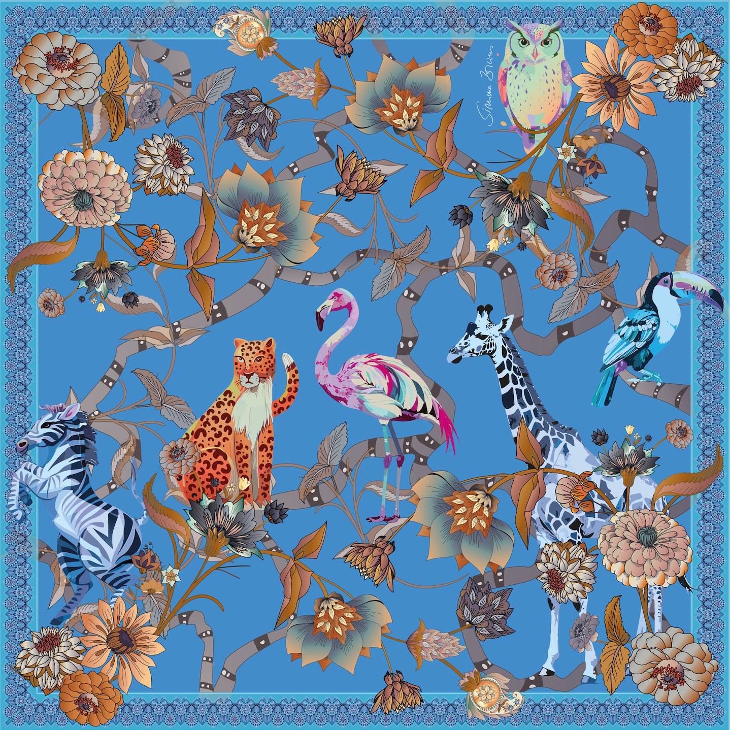 CANOPY SILK TUNIC - BLUE