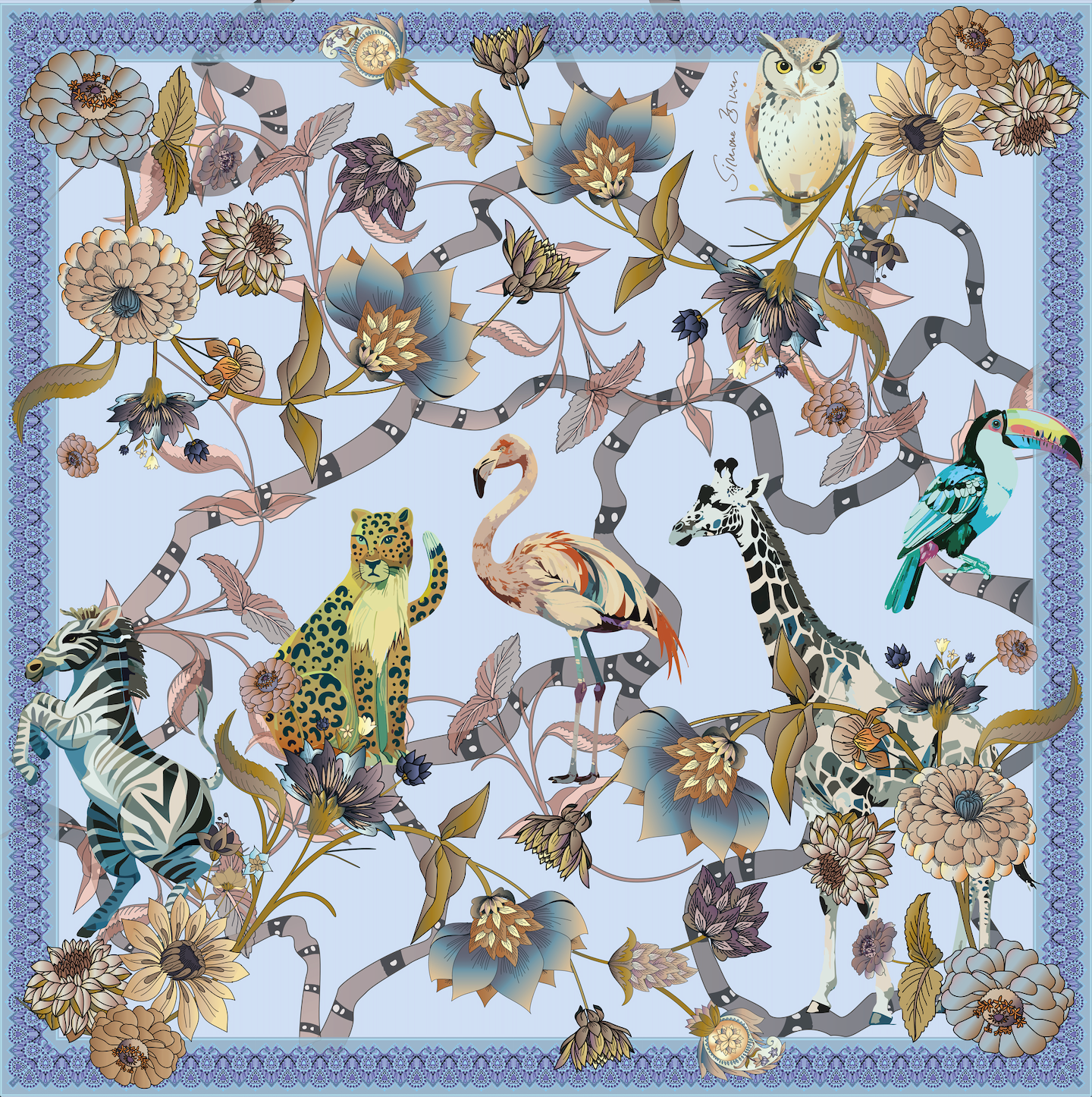 CANOPY SILK TUNIC - LIGHT BLUE