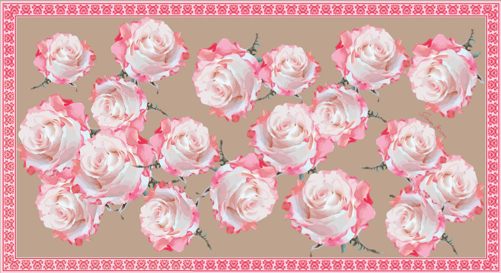 ROSES SILK TUNIC - TAUPE