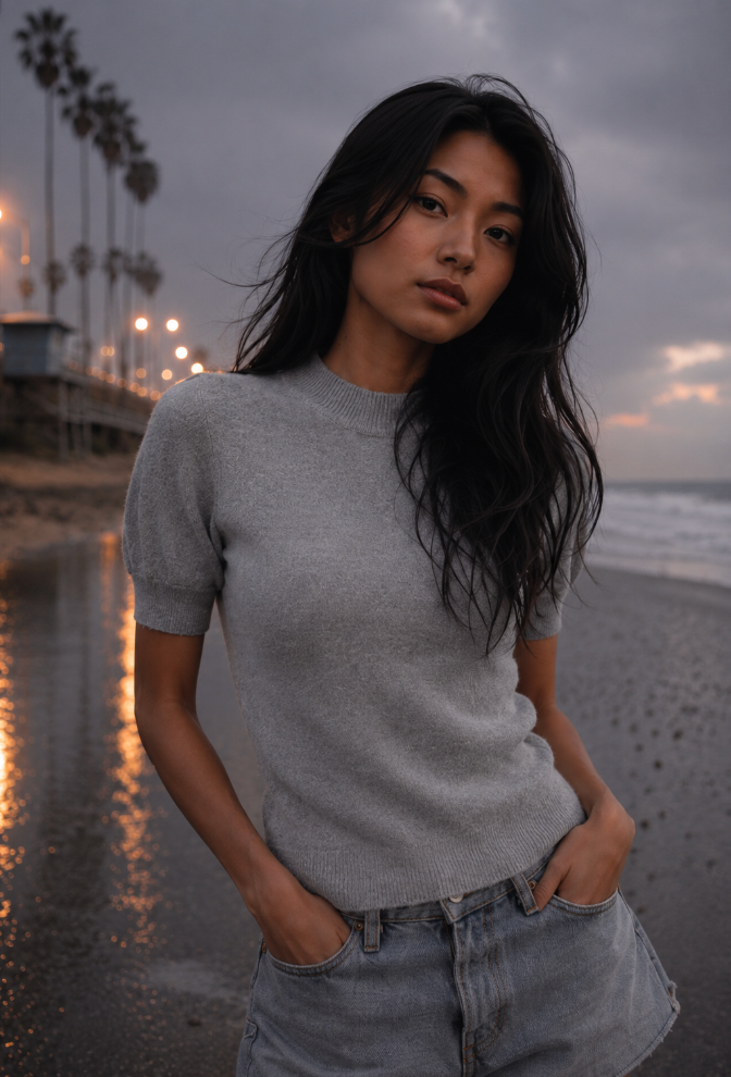 BRUSHED CASHMERE SHIRT - GREY