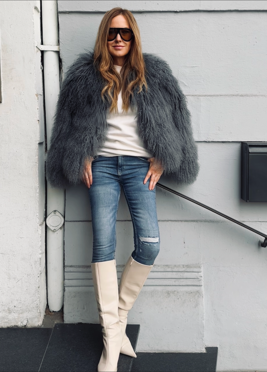 LAMMFELLJACKE - GREY