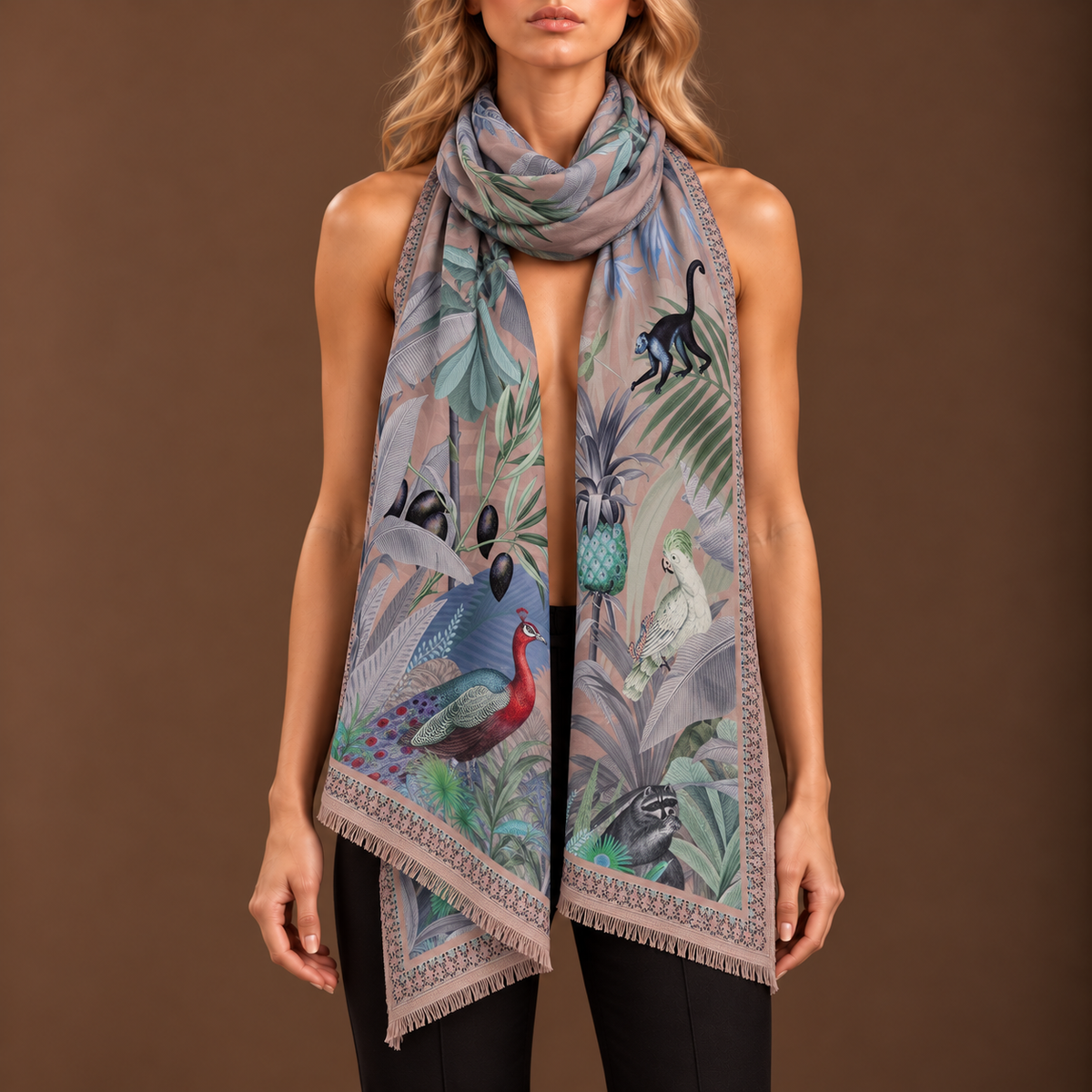 OASIS CASHMERE SCARF - TAUPE