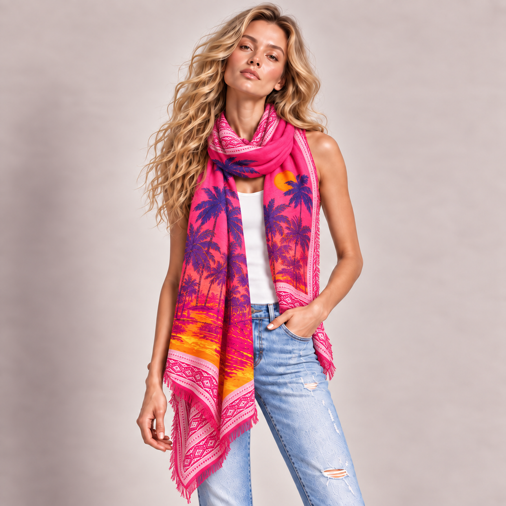 SOLEA CASHMERE SCARF - PINK