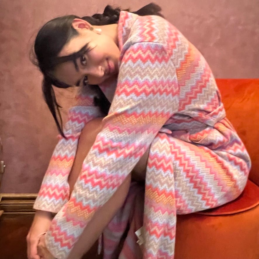 MAISON CARDIGAN - PINK/GREY