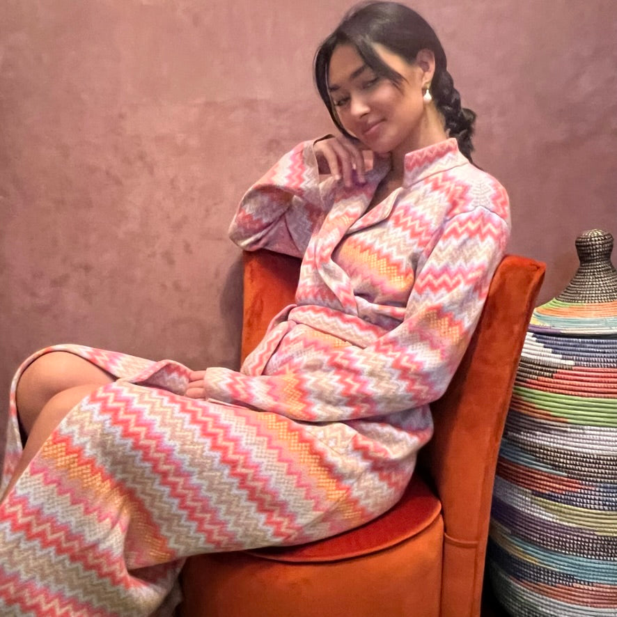 MAISON CARDIGAN - PINK/GREY