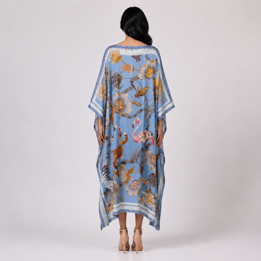 CANOPY SILK TUNIC - BLUE