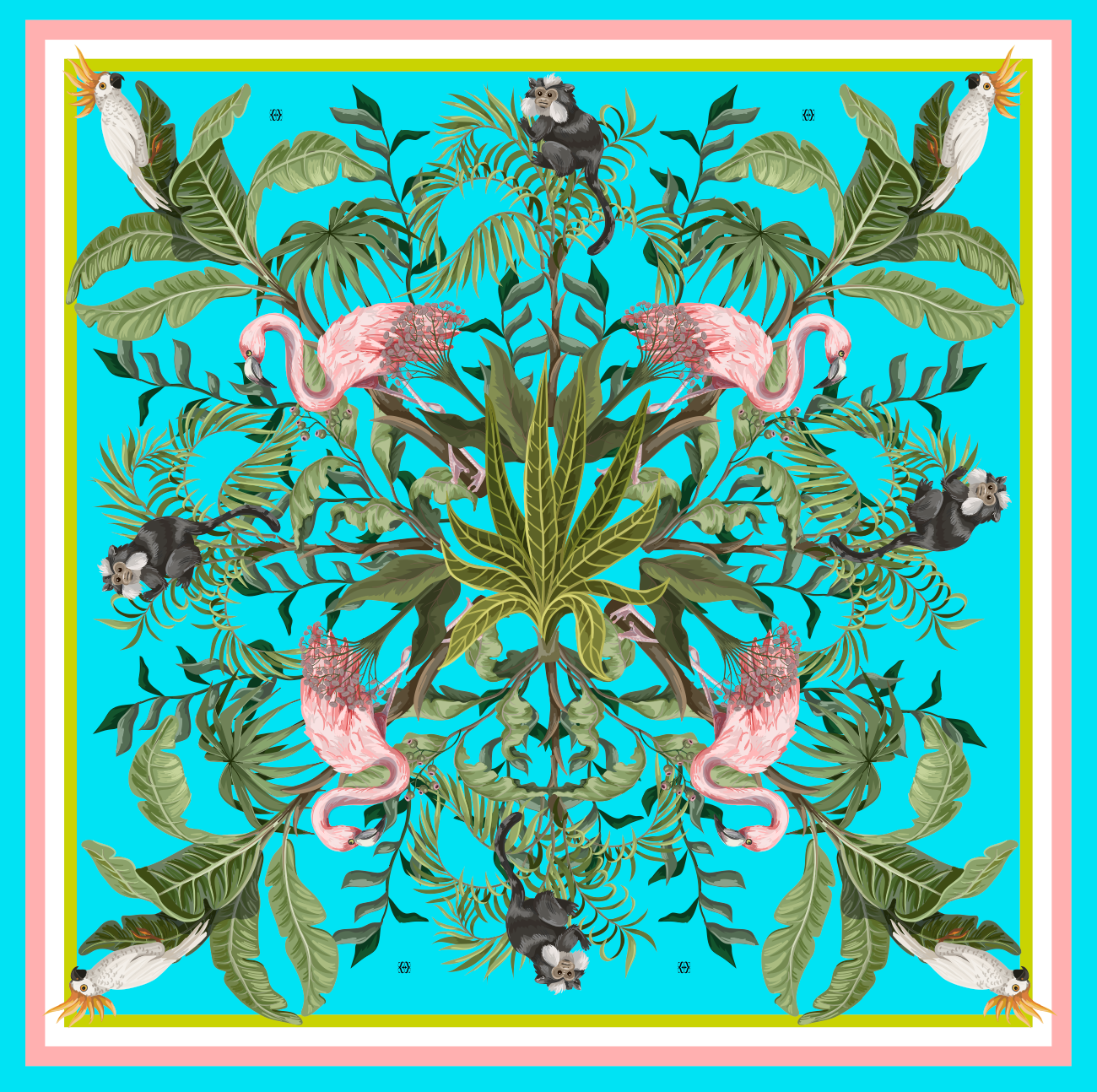 JUNGLE ANIMALS SILK TUNIC - CYNE