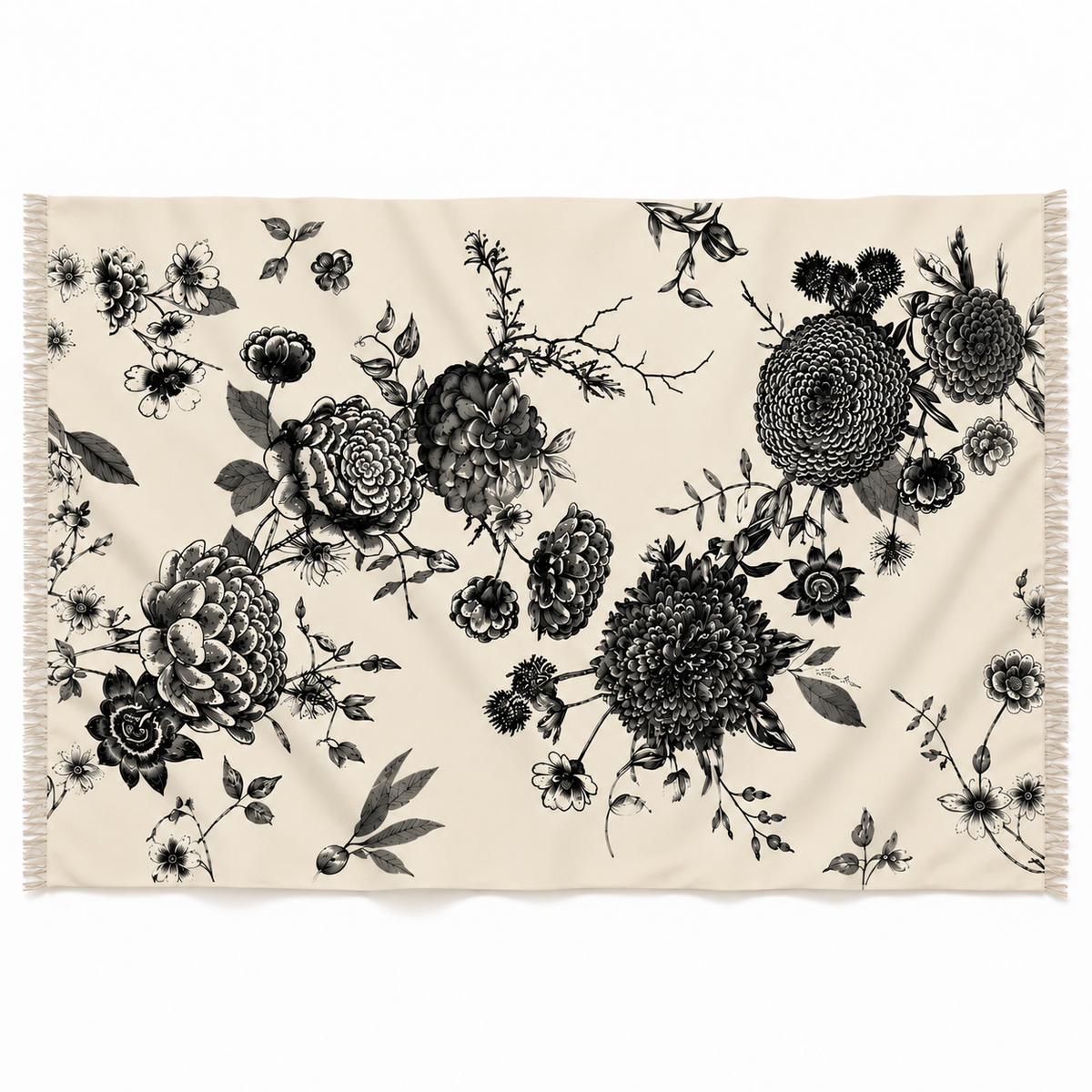 FLOWER EXPLOSION CASHMERE - CHALK